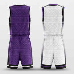Cikers Sports Basketball Uniforms Geometric Patterns - Customized Reversible Basketball Jersey Set Design