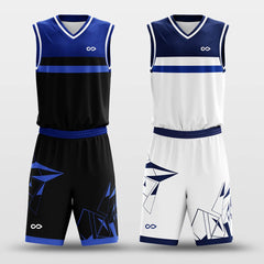 Cikers Sports Basketball Uniforms Glass Fragment - Custom Reversible Basketball Jersey Set Sublimated