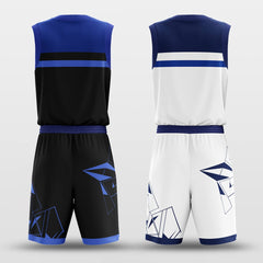 Cikers Sports Basketball Uniforms Glass Fragment - Custom Reversible Basketball Jersey Set Sublimated