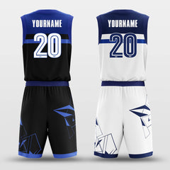 Cikers Sports Basketball Uniforms Glass Fragment - Custom Reversible Basketball Jersey Set Sublimated