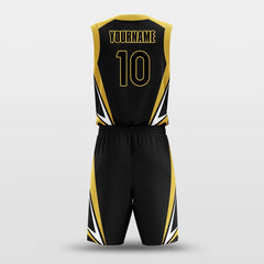 Cikers Sports Basketball Uniforms Golden Armor Glory - Customized Basketball Jersey Set Design BK160128S