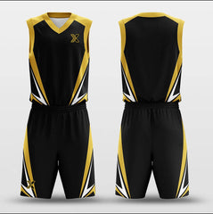 Cikers Sports Basketball Uniforms Golden Armor Glory - Customized Basketball Jersey Set Design BK160128S