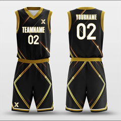 Cikers Sports Basketball Uniforms Golden Energy - Customized Basketball Jersey Set Sublimated