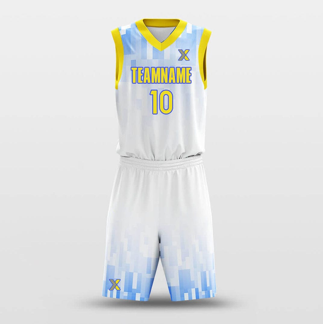 Cikers Sports Basketball Uniforms Gradient blocks - Customized Basketball Jersey Set Sublimated