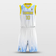 Cikers Sports Basketball Uniforms Gradient blocks - Customized Basketball Jersey Set Sublimated