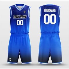 Cikers Sports Basketball Uniforms Gradient Blue - Customized Basketball Jersey Design