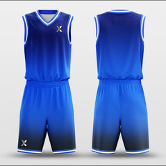 Cikers Sports Basketball Uniforms Gradient Blue - Customized Basketball Jersey Design