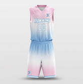 Cikers Sports Basketball Uniforms Gradient Blue Powder - Customized Basketball Jersey Design