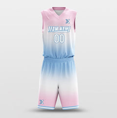 Cikers Sports Basketball Uniforms Gradient Blue Powder - Customized Basketball Jersey Design