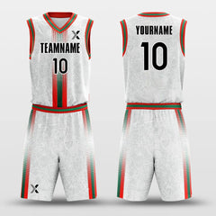 Cikers Sports Basketball Uniforms Gray / 2XS Christmas Map - Customized Basketball Jersey Set Design