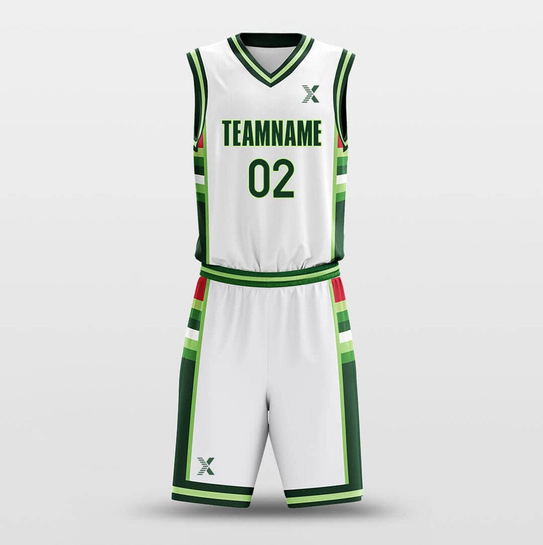 Cikers Sports Basketball Uniforms Green Mood - Customized Basketball Jersey Set Sublimated