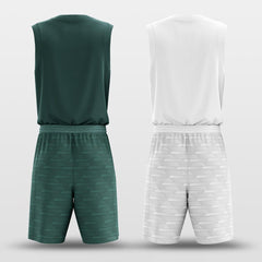 Cikers Sports Basketball Uniforms Green Space - Custom Reversible Sublimated Basketball Jersey Set