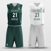 Cikers Sports Basketball Uniforms Green Space - Custom Reversible Sublimated Basketball Jersey Set