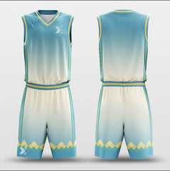 Cikers Sports Basketball Uniforms Green Square - Customized Basketball Jersey Set Sublimated BK160125S