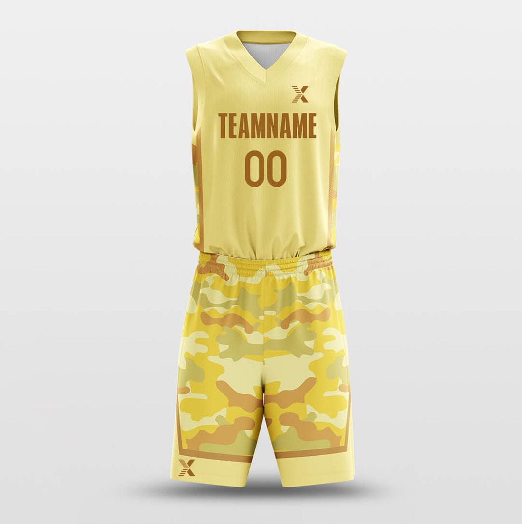 Cikers Sports Basketball Uniforms Jungle Camouflage - Customized Basketball Jersey Set Sublimated BK160613S