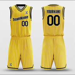 Cikers Sports Basketball Uniforms Lakers Yellow - Customized Basketball Jersey Design for Team