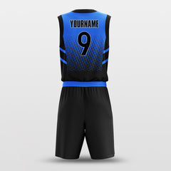 Cikers Sports Basketball Uniforms Lattice Blue - Customized Basketball Jersey Design Gradient