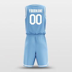 Cikers Sports Basketball Uniforms Light Blue White - Custom Basketball Jersey Design for Team