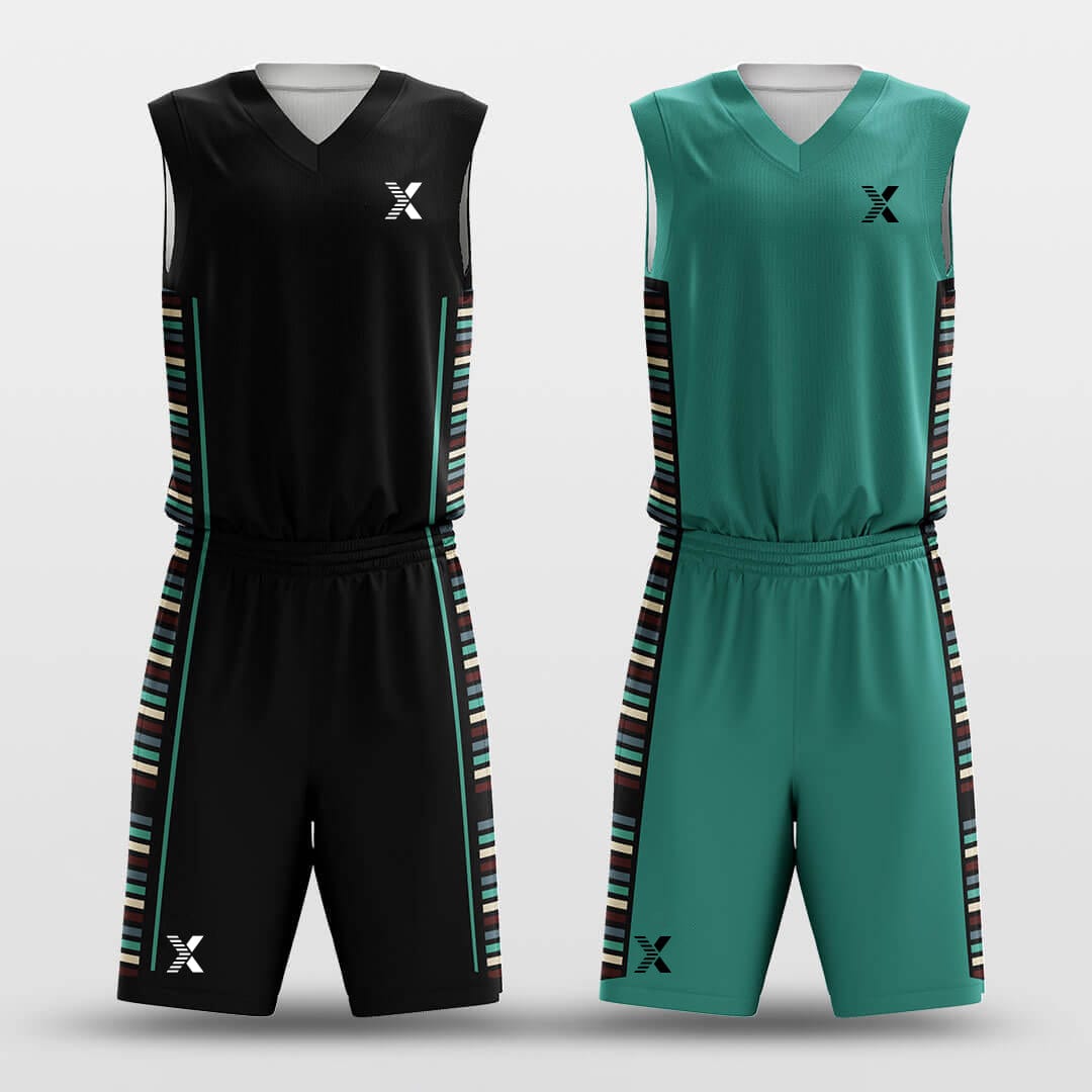 Cikers Sports Basketball Uniforms Lines - Custom Reversible Basketball Jersey Set Sublimated BK260120S