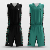Cikers Sports Basketball Uniforms Lines - Custom Reversible Basketball Jersey Set Sublimated BK260120S