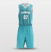 Cikers Sports Basketball Uniforms Lune Blue - Customized Basketball Jersey Design for Team