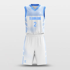 Cikers Sports Basketball Uniforms Matrix White - Customized Basketball Jersey Design Gradient