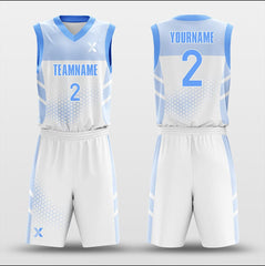 Cikers Sports Basketball Uniforms Matrix White - Customized Basketball Jersey Design Gradient