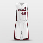 Cikers Sports Basketball Uniforms Miami Heat White - Customized Basketball Jersey Design