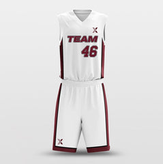 Cikers Sports Basketball Uniforms Miami Heat White - Customized Basketball Jersey Design