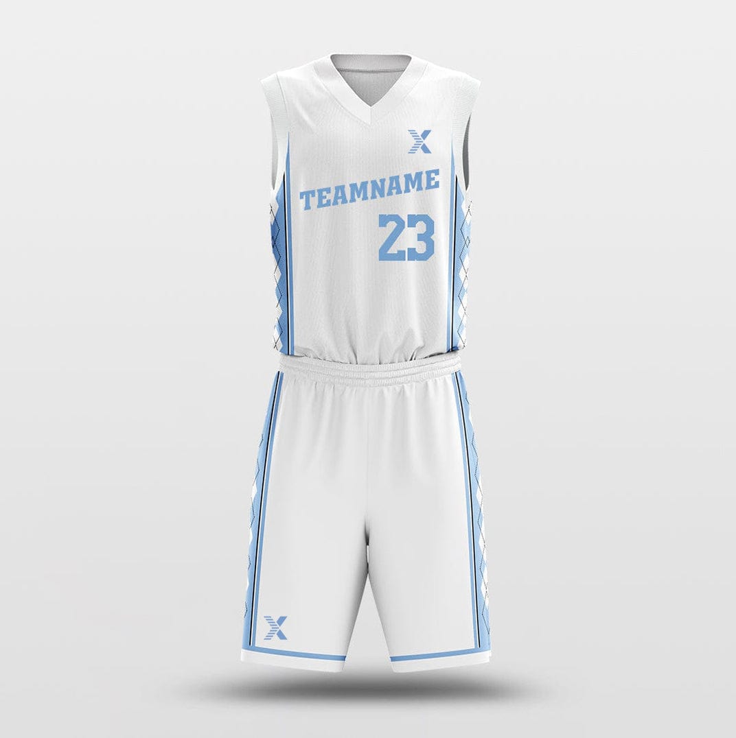 Cikers Sports Basketball Uniforms NCAA White - Customized Basketball Jersey Design for Team