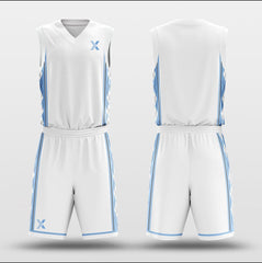 Cikers Sports Basketball Uniforms NCAA White - Customized Basketball Jersey Design for Team