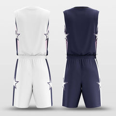 Cikers Sports Basketball Uniforms Neon Five Stars - Custom Reversible Basketball Jersey Set Sublimated BK260601S