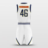 Cikers Sports Basketball Uniforms Nuggets White - Customized Basketball Jersey Design for Team