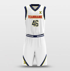 Cikers Sports Basketball Uniforms Nuggets White - Customized Basketball Jersey Design for Team