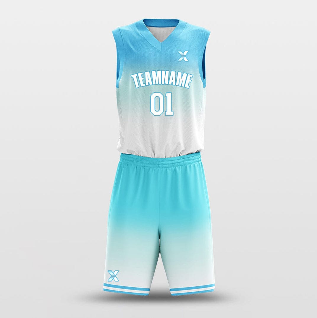 Cikers Sports Basketball Uniforms Ocean Blue - Customized Basketball Jersey Design for Team