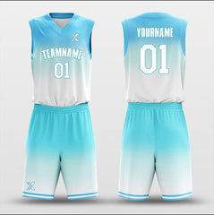 Cikers Sports Basketball Uniforms Ocean Blue - Customized Basketball Jersey Design for Team