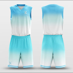 Cikers Sports Basketball Uniforms Ocean Blue - Customized Basketball Jersey Design for Team