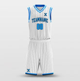 Cikers Sports Basketball Uniforms Ocean White - Customized Basketball Jersey Design for Team