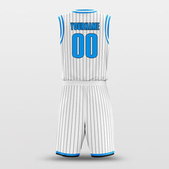Cikers Sports Basketball Uniforms Ocean White - Customized Basketball Jersey Design for Team