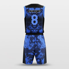 Cikers Sports Basketball Uniforms Paint - Customized Basketball Jersey Blue Design Camouflage
