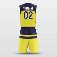 Cikers Sports Basketball Uniforms Parallel Yellow - Customized Basketball Jersey Set Design