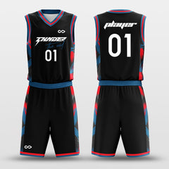 Cikers Sports Basketball Uniforms Pen Ink - Custom Sublimated Basketball Uniform Set