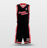 Cikers Sports Basketball Uniforms Red Spider - Customized Basketball Jersey Design Pinstriped