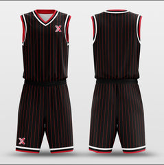 Cikers Sports Basketball Uniforms Rockets Black - Customized Basketball Jersey Design for Team