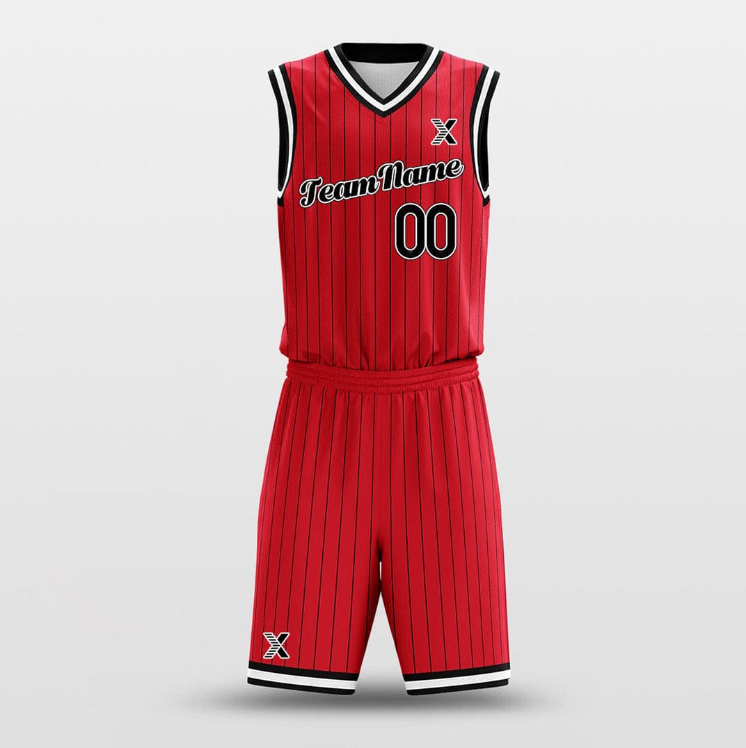 Cikers Sports Basketball Uniforms Rockets Red - Customized Basketball Jersey Design for Team