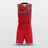 Cikers Sports Basketball Uniforms Rockets Red - Customized Basketball Jersey Design for Team