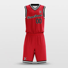 Cikers Sports Basketball Uniforms Rockets Red - Customized Basketball Jersey Design for Team