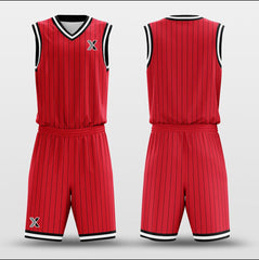 Cikers Sports Basketball Uniforms Rockets Red - Customized Basketball Jersey Design for Team