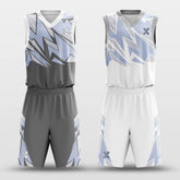 Cikers Sports Basketball Uniforms Saw Puzzle - Customized Reversible Basketball Jersey Set Design