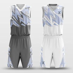 Cikers Sports Basketball Uniforms Saw Puzzle - Customized Reversible Basketball Jersey Set Design